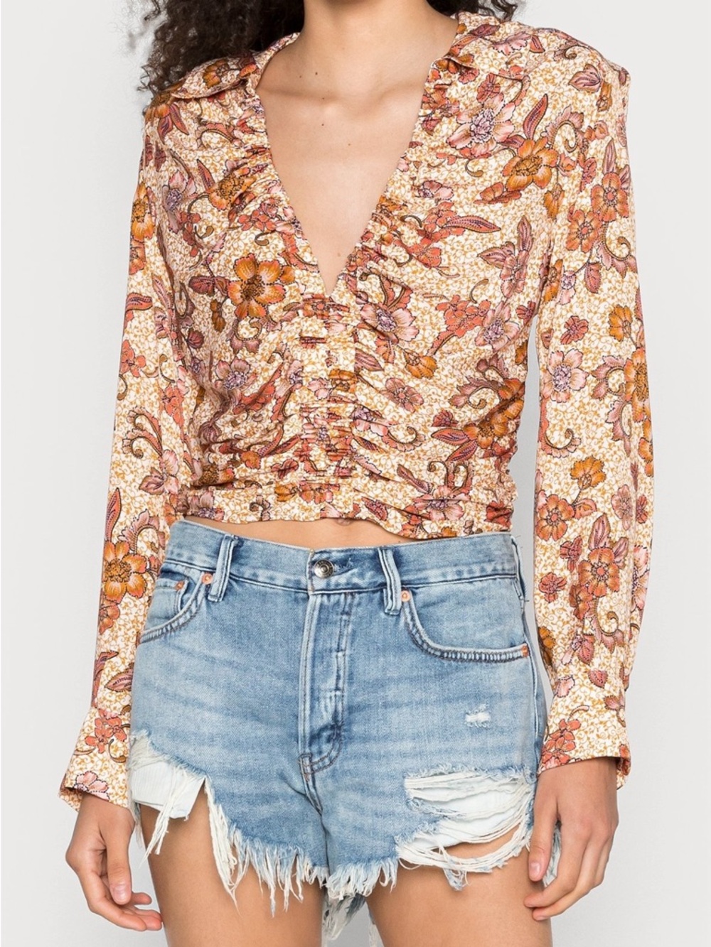 Free People I Got You Floral Top X-Small